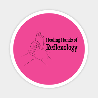 Healing Hands of Reflexology (black text) (foot reflexology) Magnet